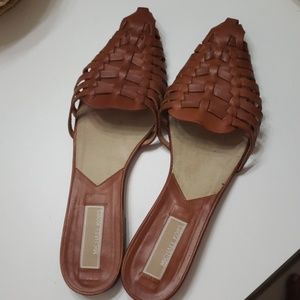 Micheal Kors mules cognac